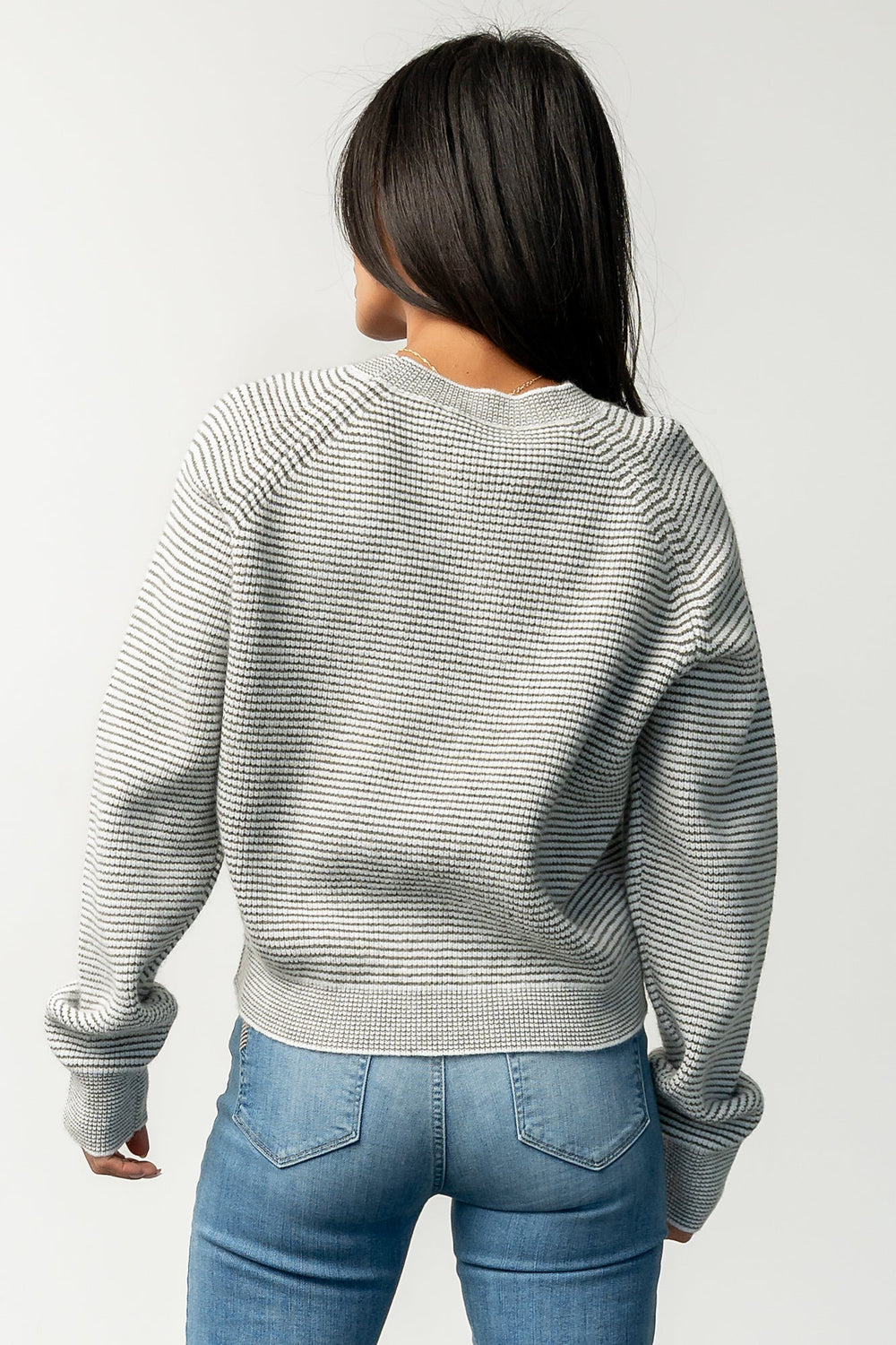 Zadie Striped Sweater | Baltic Born Ivory + Olive