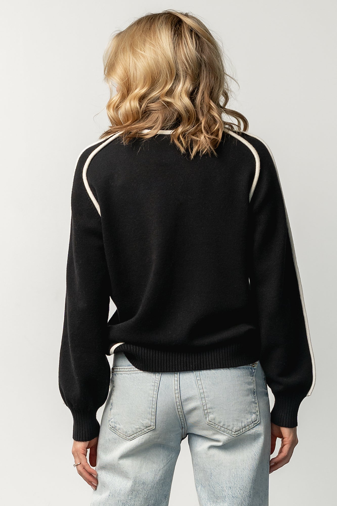 Harrington Sweater | Baltic Born Black + Cream