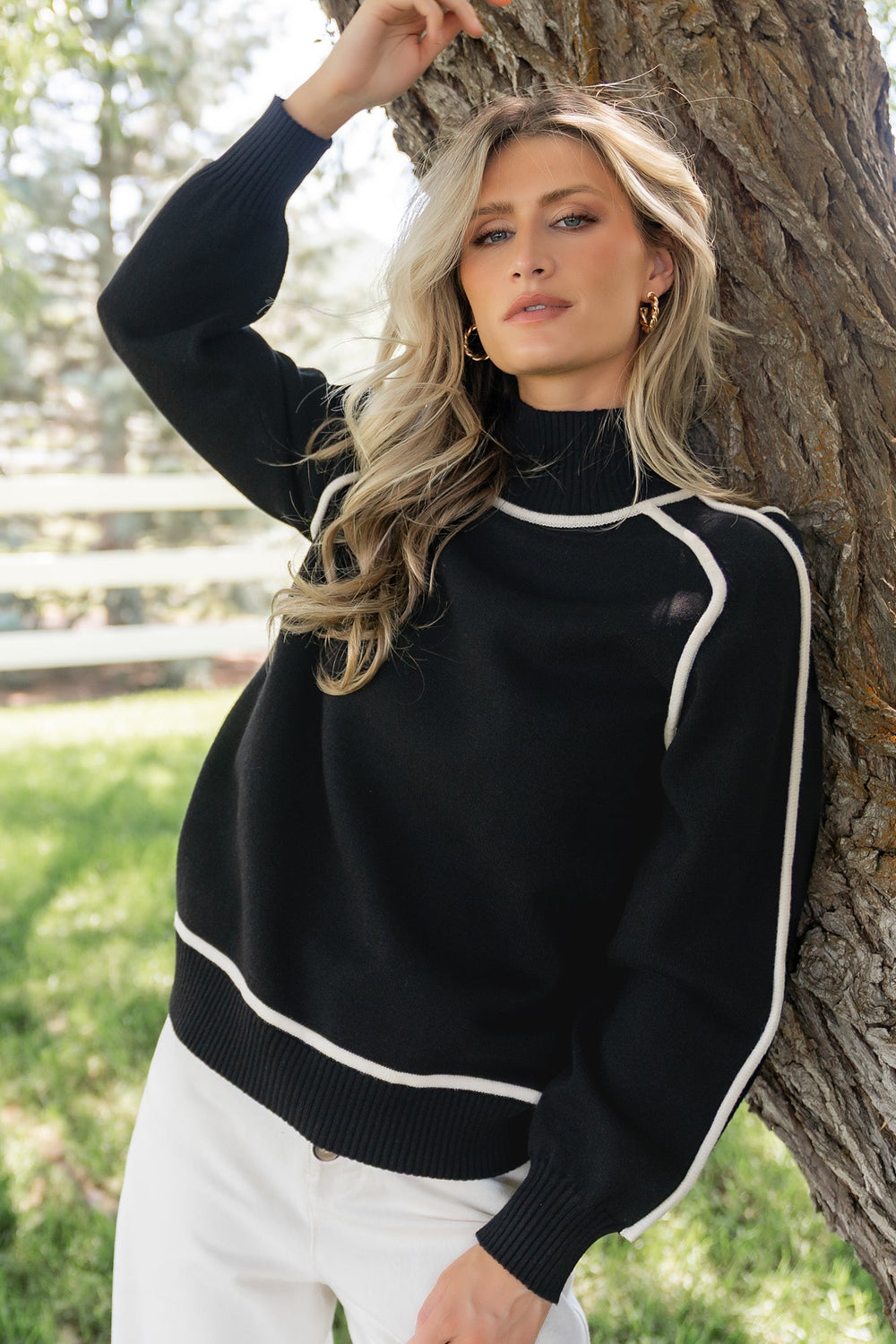 Harrington Sweater | Baltic Born Black + Cream