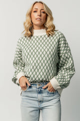 Hendrix Diamond Knit Sweater | Baltic Born Green