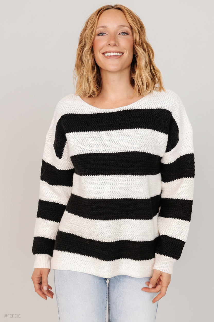 Cervinia Knit Sweater | Baltic Born Cream + Black