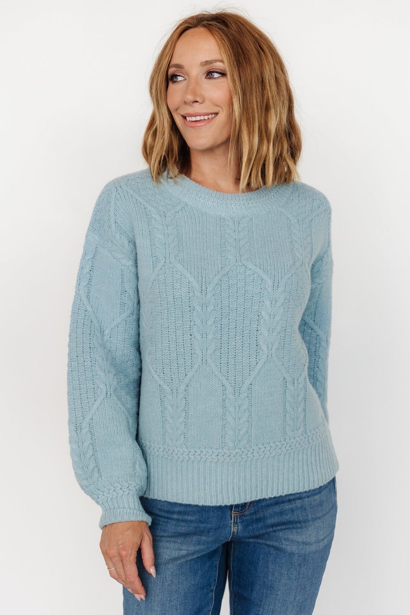Sheffield Knit Sweater | Baltic Born Light Blue