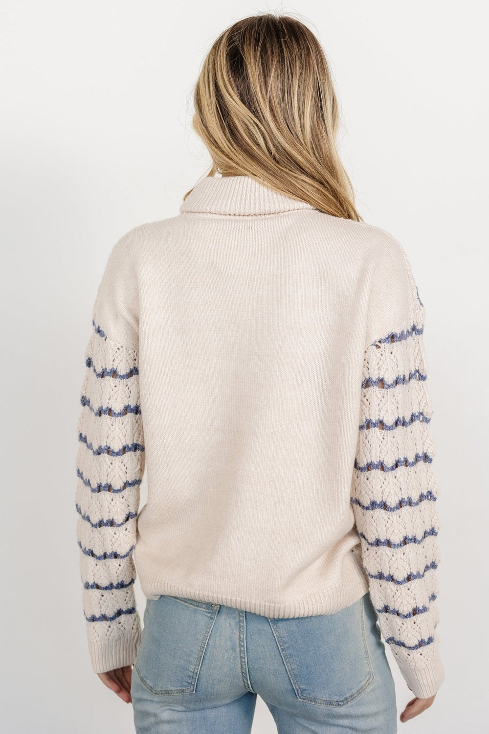 Hollis Knit Sweater | Baltic Born Ivory + Blue