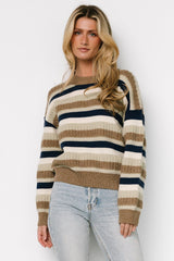 Kira Striped Sweater | Baltic Born Navy + Sage Multi