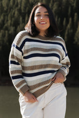 Kira Striped Sweater | Baltic Born Navy + Sage Multi