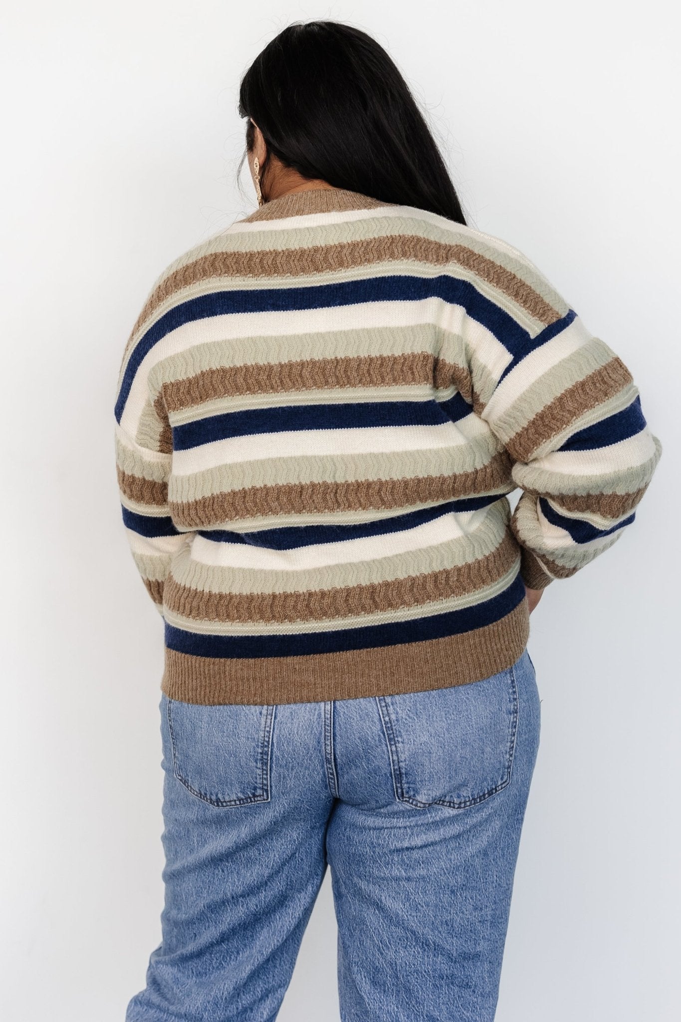Kira Striped Sweater | Baltic Born Navy + Sage Multi