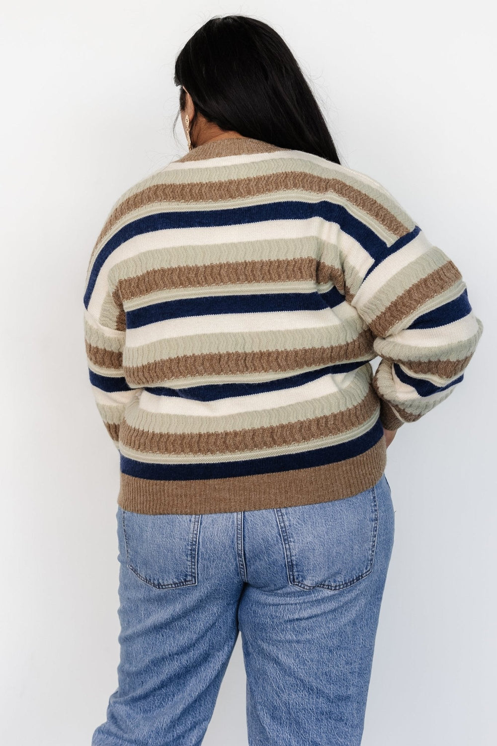 Kira Striped Sweater | Baltic Born Navy + Sage Multi