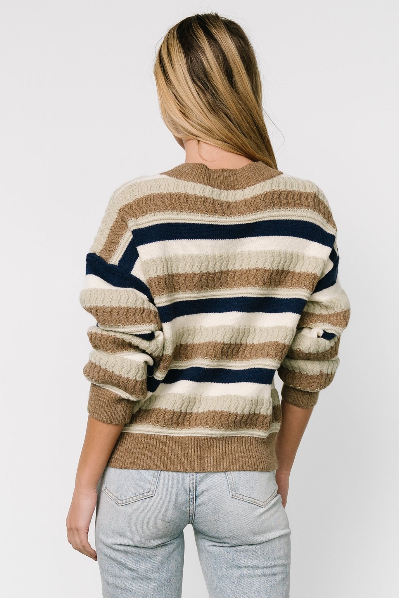 Kira Striped Sweater | Baltic Born Navy + Sage Multi