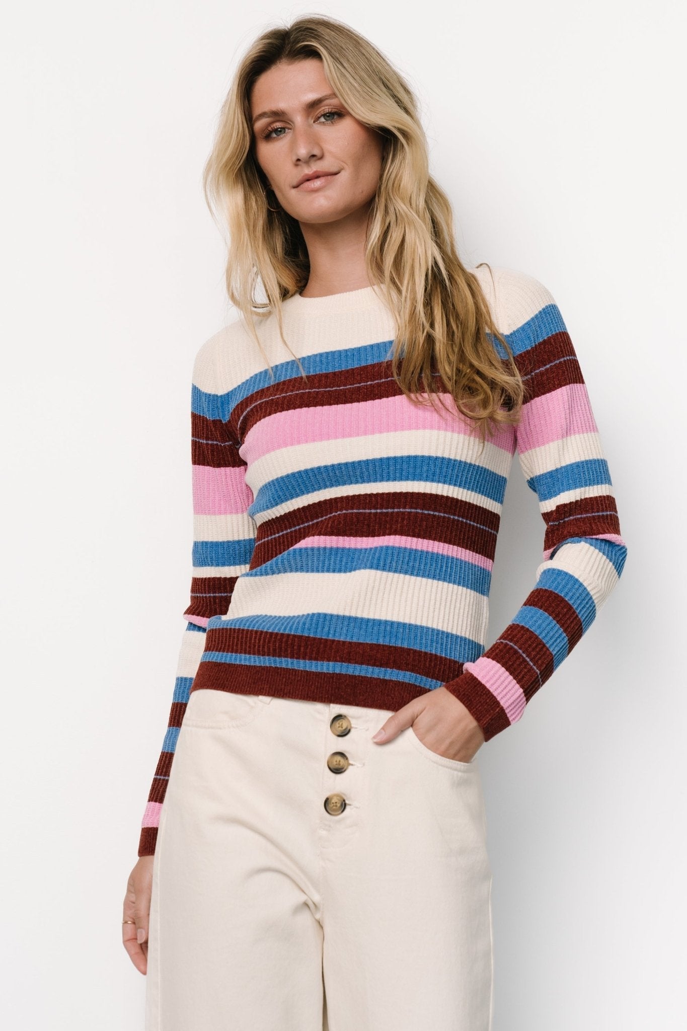 Milwaukee Striped Sweater | Baltic Born Orchid Multi