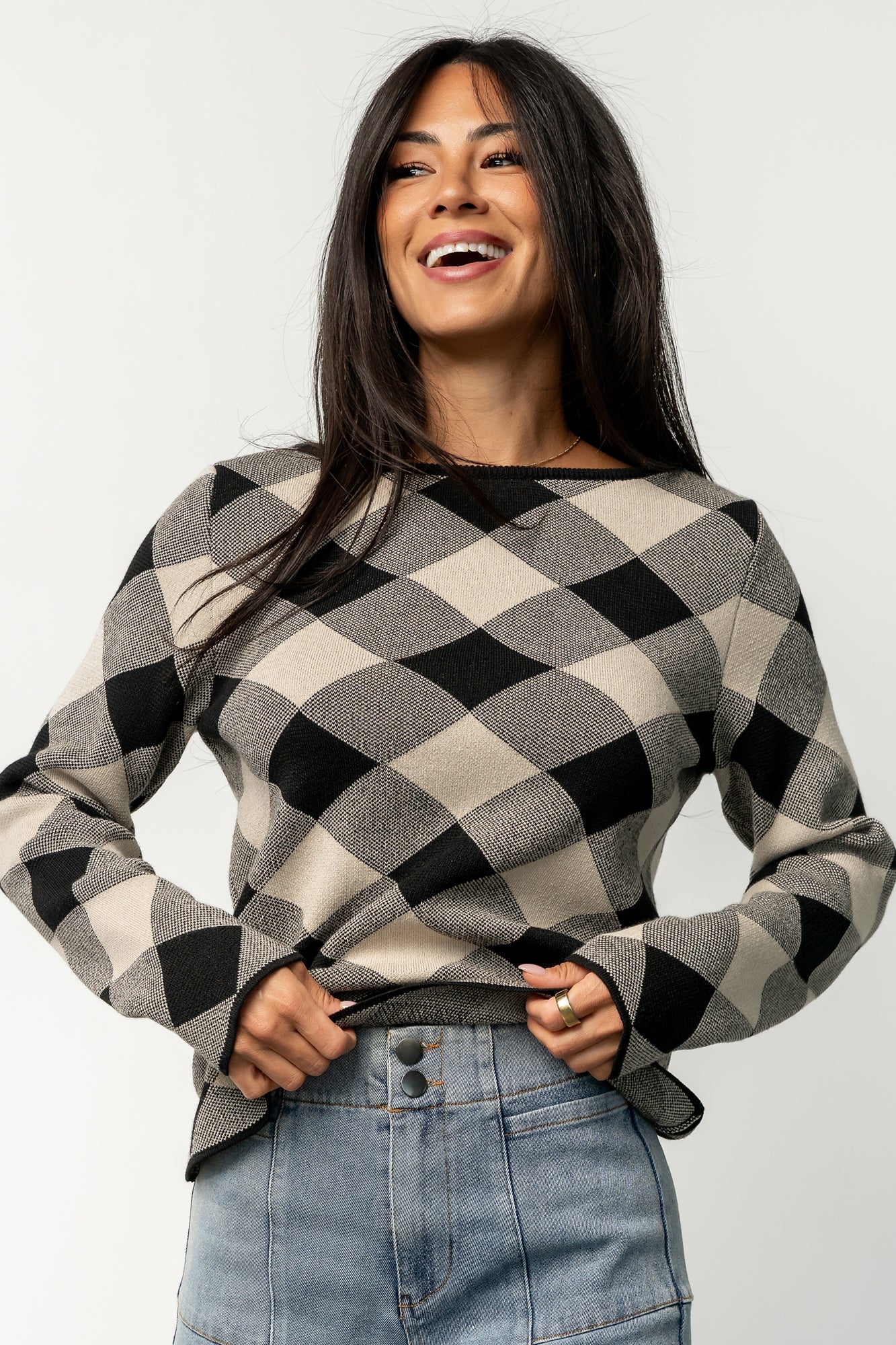 Linnea Sweater | Baltic Born Black + Natural