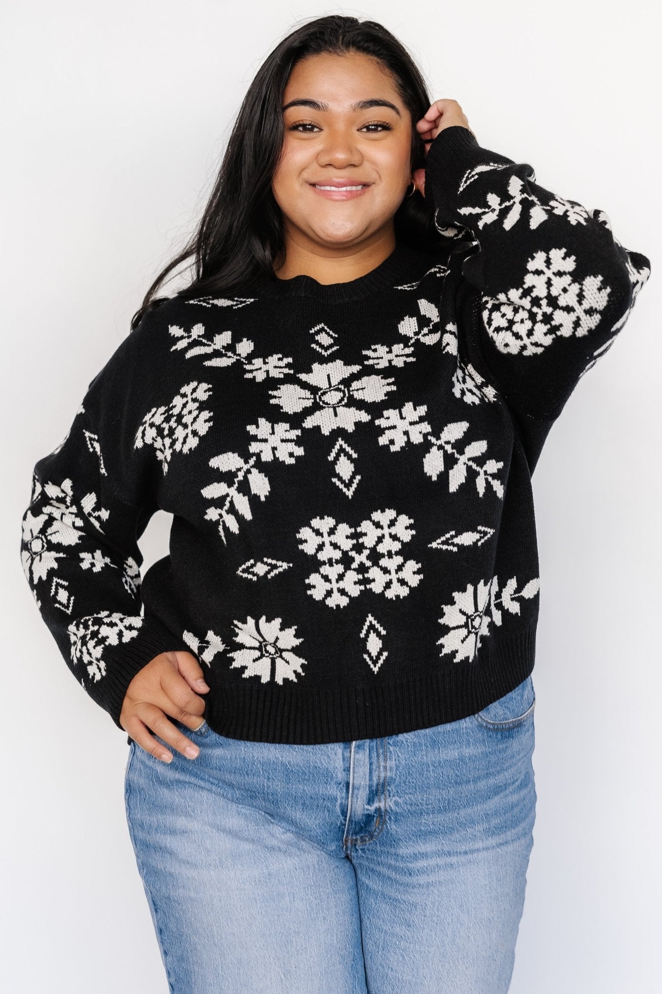 Elsa Sweater | Baltic Born Black + Off White