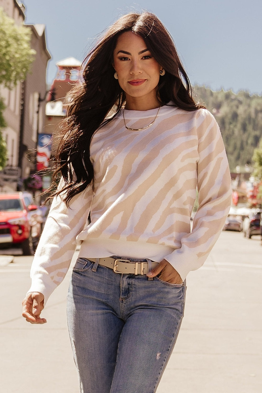 Carter Sweater | Baltic Born Oatmeal Print