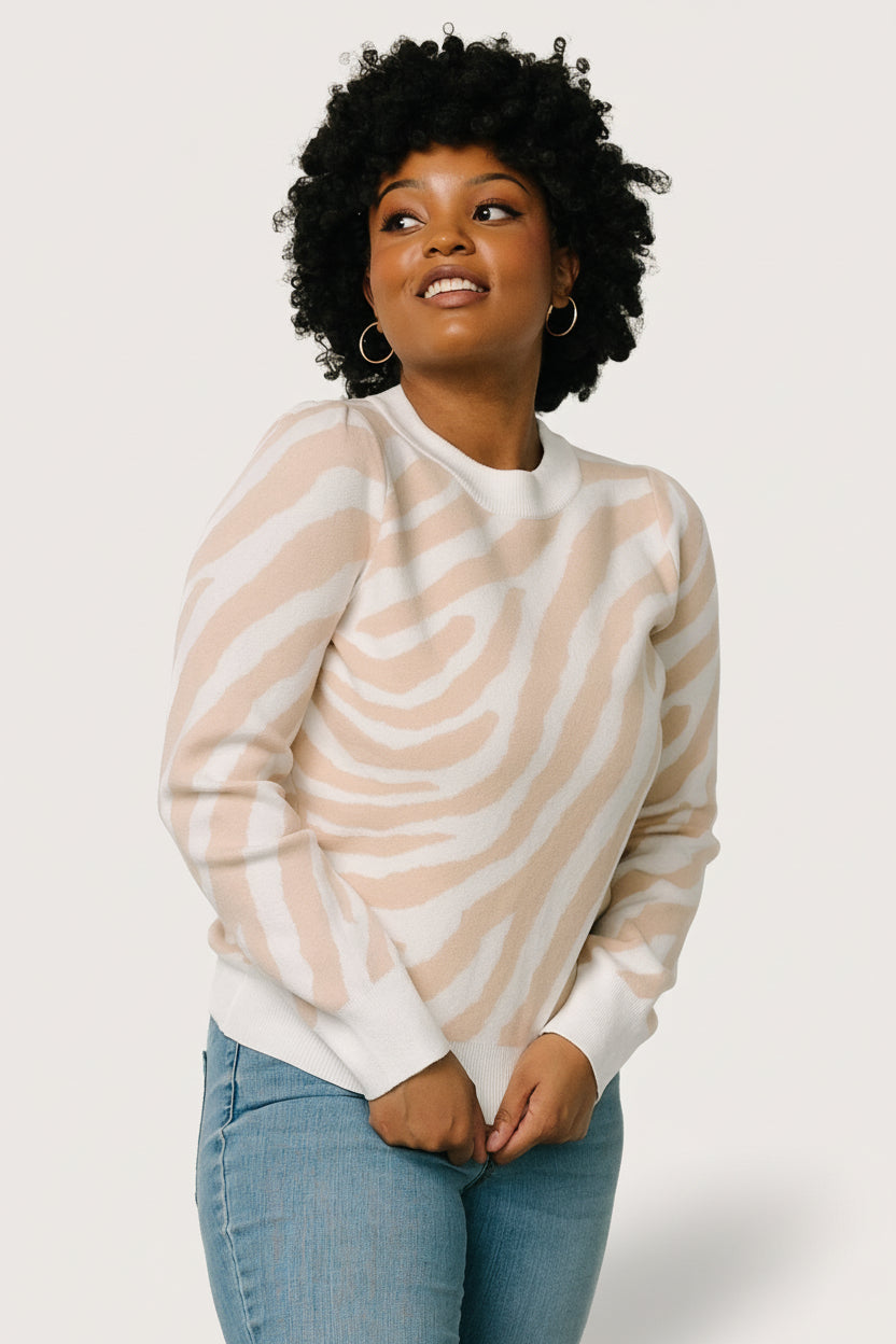 Carter Sweater | Baltic Born Oatmeal Print