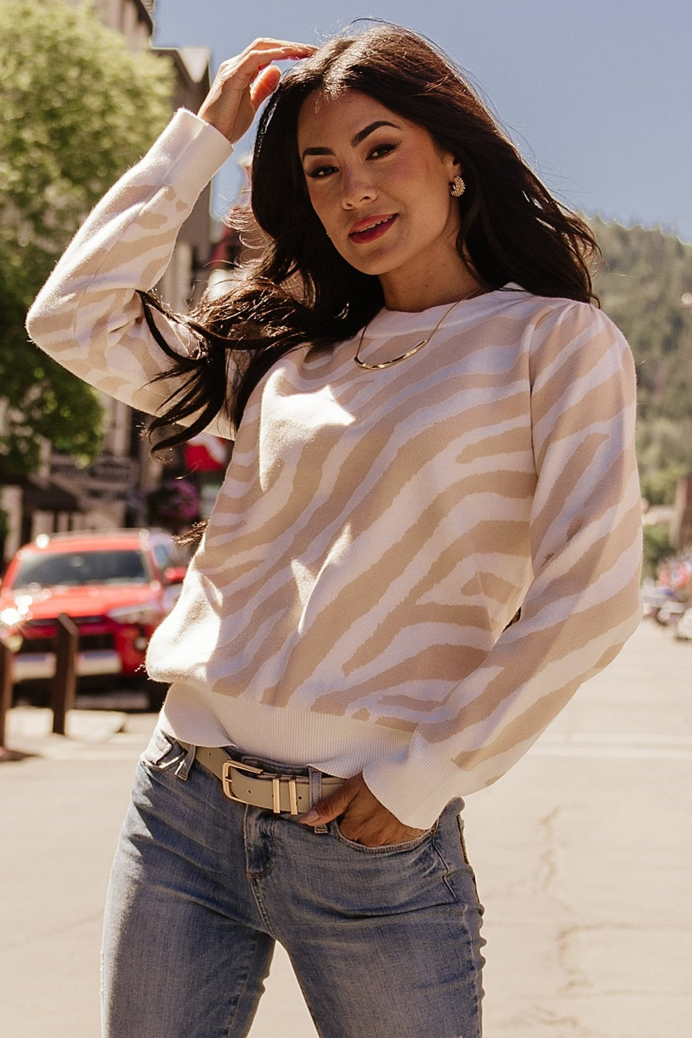 Carter Sweater | Baltic Born Oatmeal Print