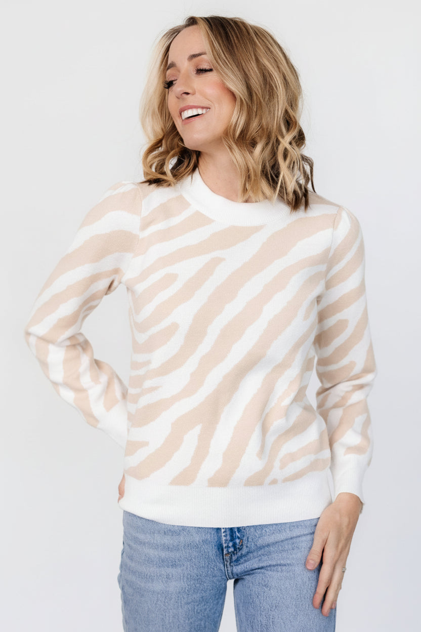 Carter Sweater | Baltic Born Oatmeal Print