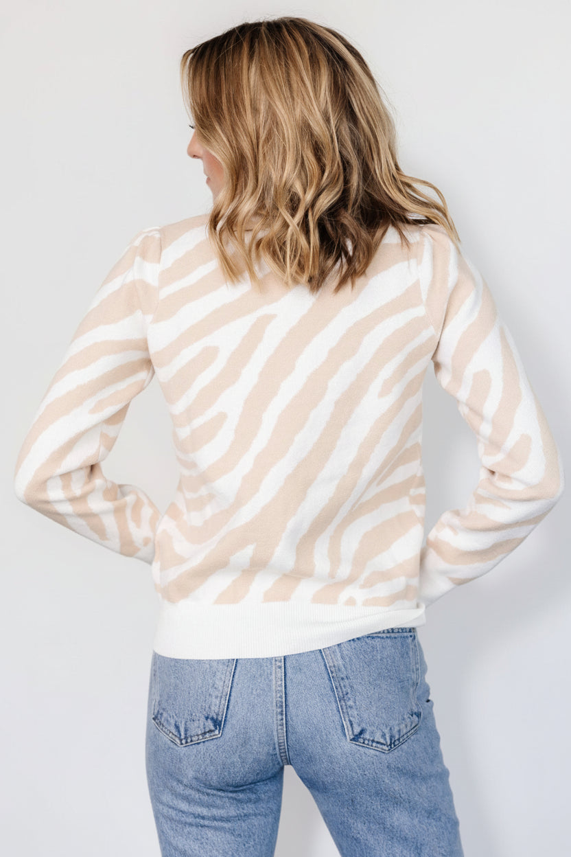 Carter Sweater | Baltic Born Oatmeal Print