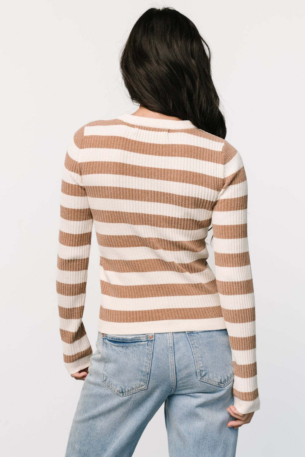 Milwaukee Striped Sweater | Baltic Born Camel + Ivory