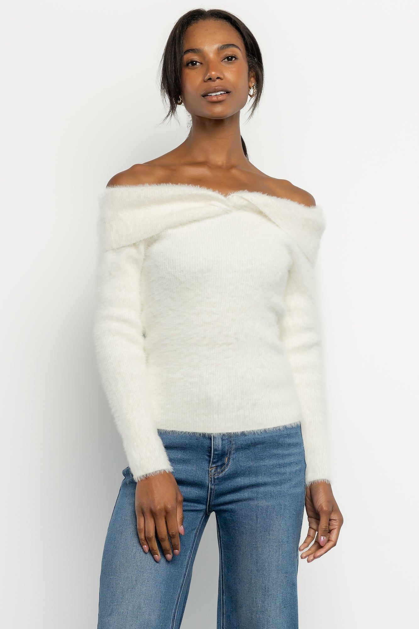 Perla Off Shoulder Sweater | Baltic Born Ivory