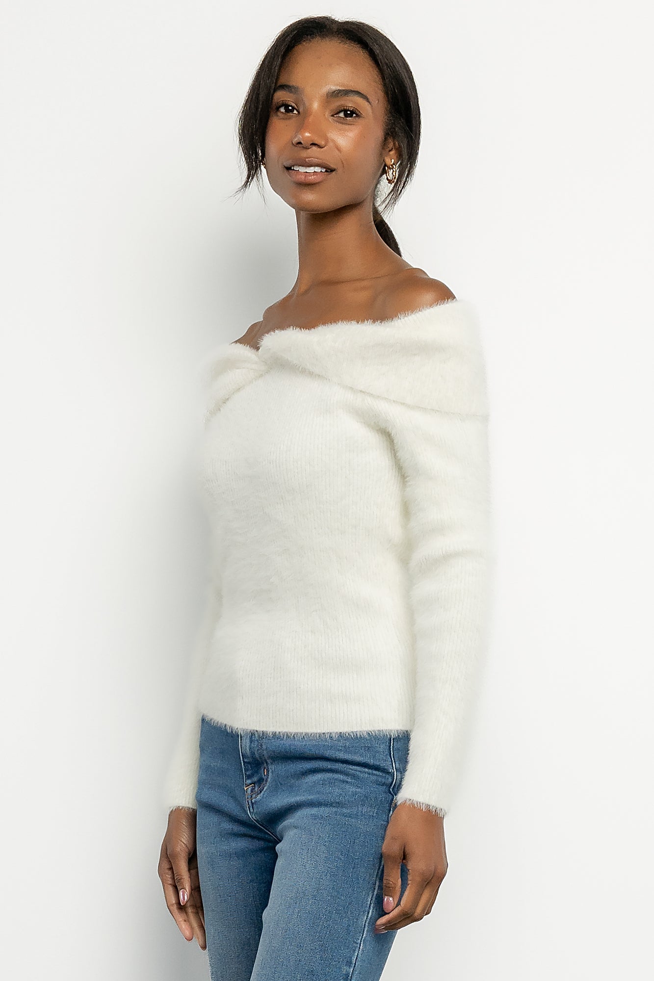 Perla Off Shoulder Sweater | Baltic Born Ivory