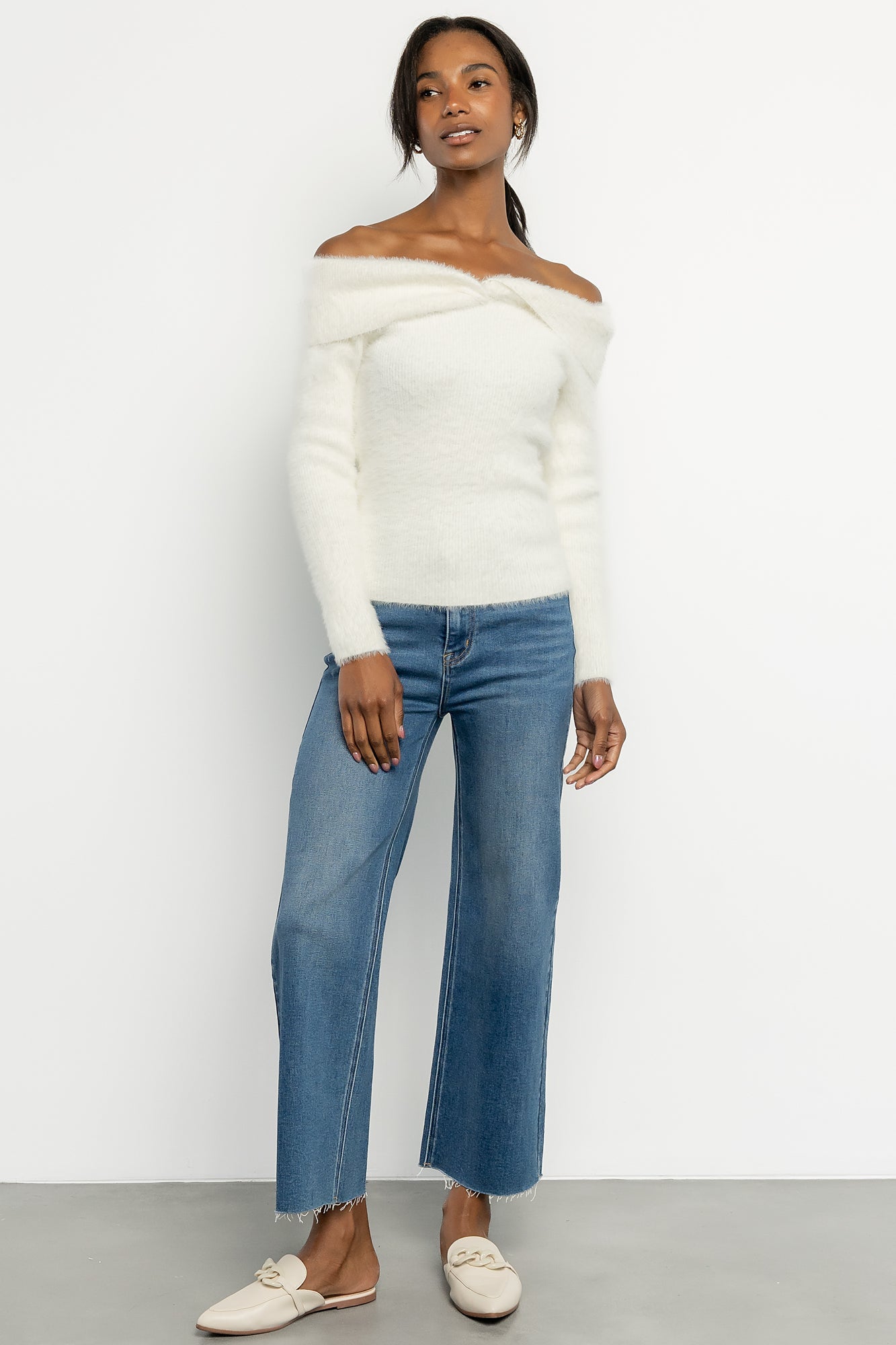 Perla Off Shoulder Sweater | Baltic Born Ivory