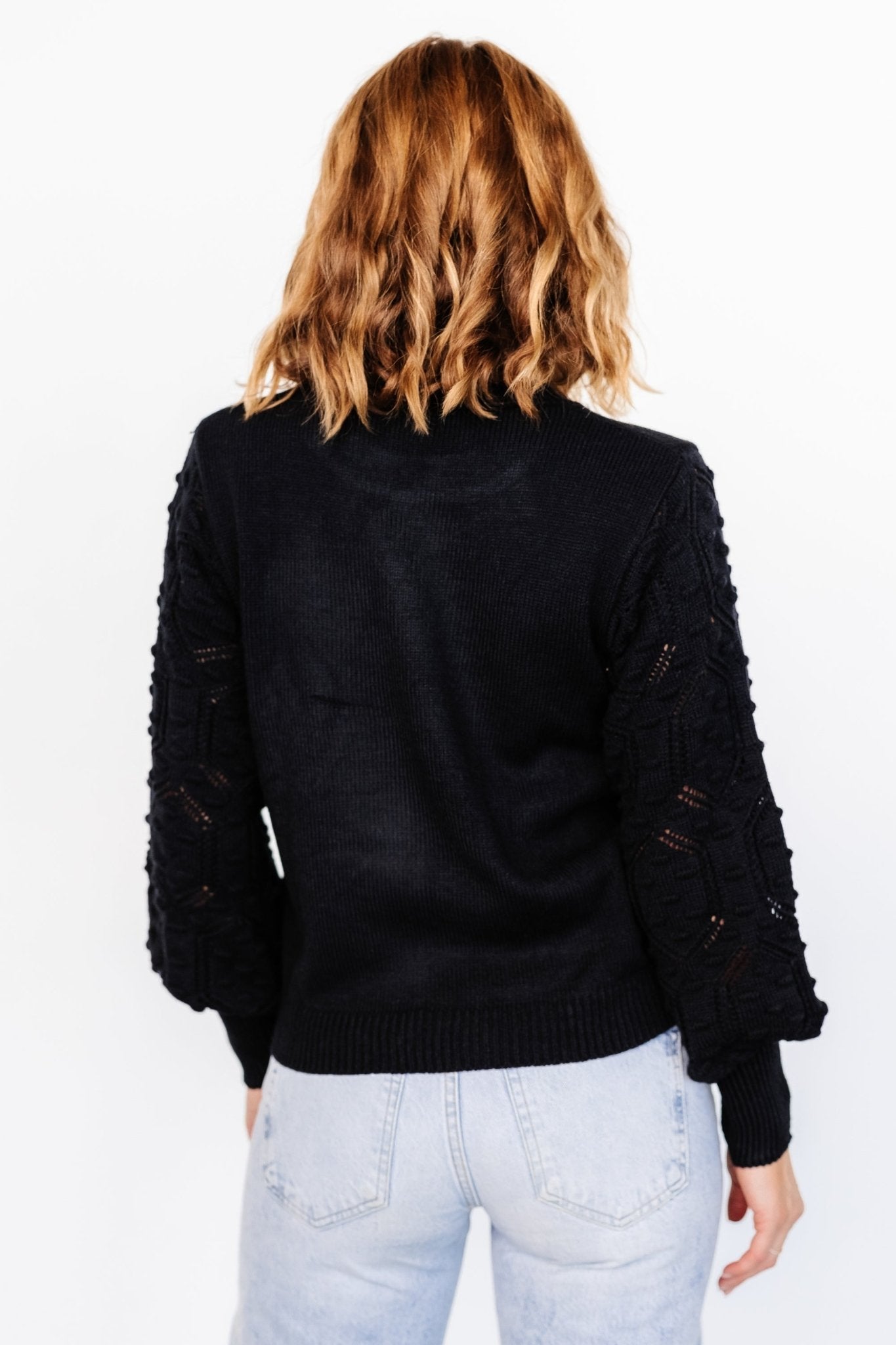Devri Pointelle Sweater | Baltic Born Black