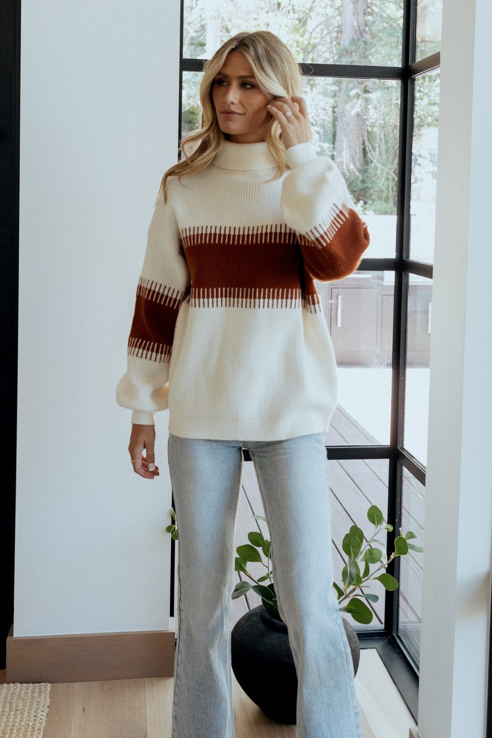 Antonov Turtle Neck Sweater | Baltic Born Cream + Spice