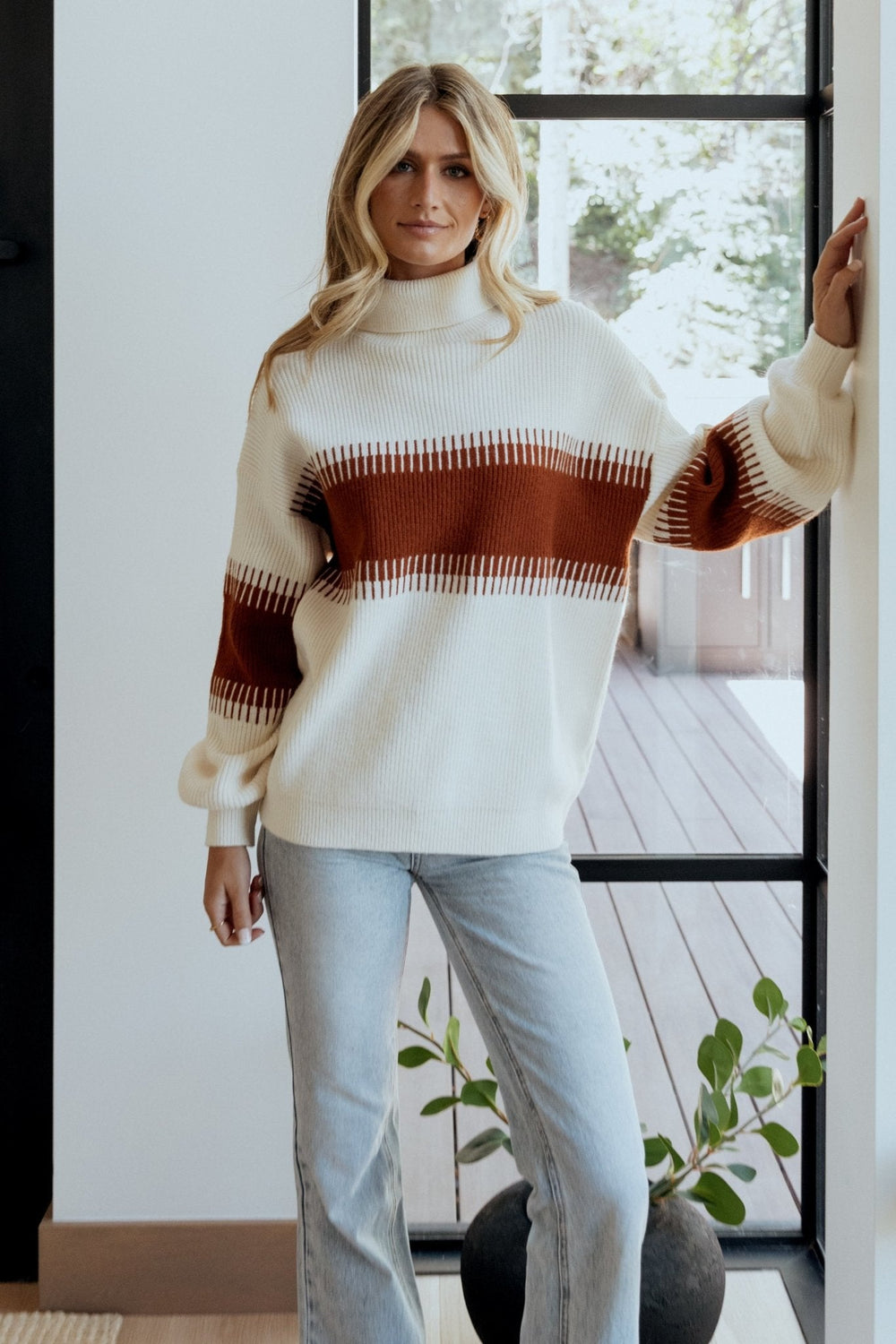 Antonov Turtle Neck Sweater | Baltic Born Cream + Spice