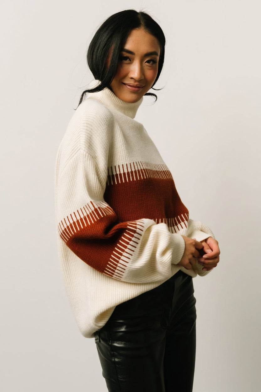 Antonov Turtle Neck Sweater | Baltic Born Cream + Spice