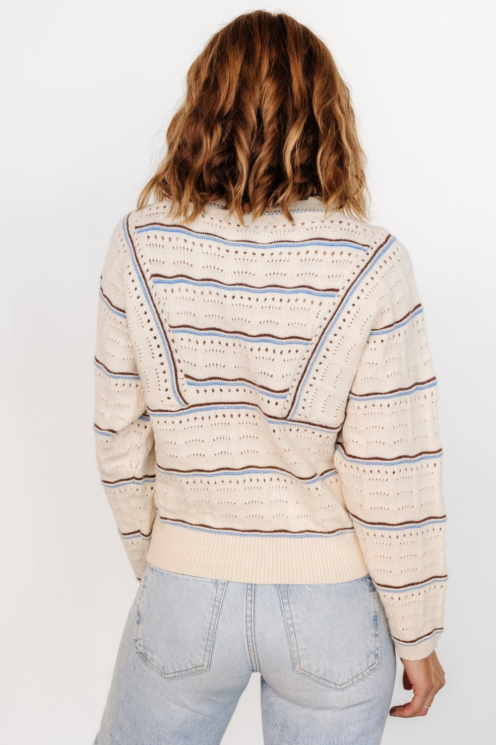 Rhya Knit Sweater | Baltic Born Cream + Blue