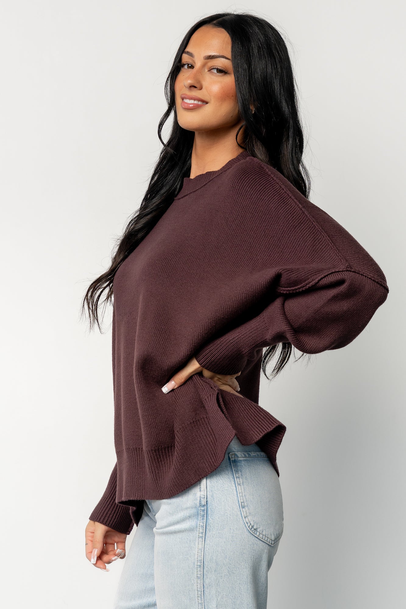 Jeremiah Knit Sweater | Baltic Born Dark Plum