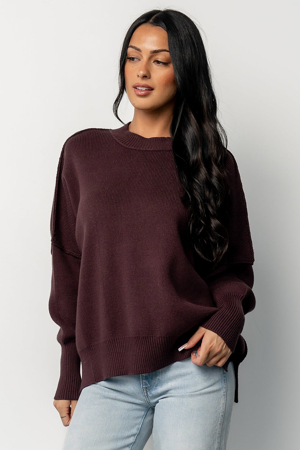 Jeremiah Knit Sweater | Baltic Born Dark Plum