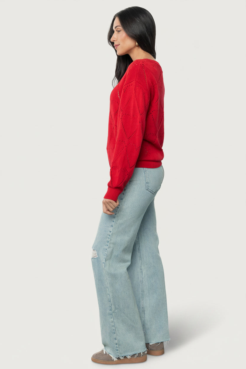 Heartfelt Sweater Top | Baltic Born Red