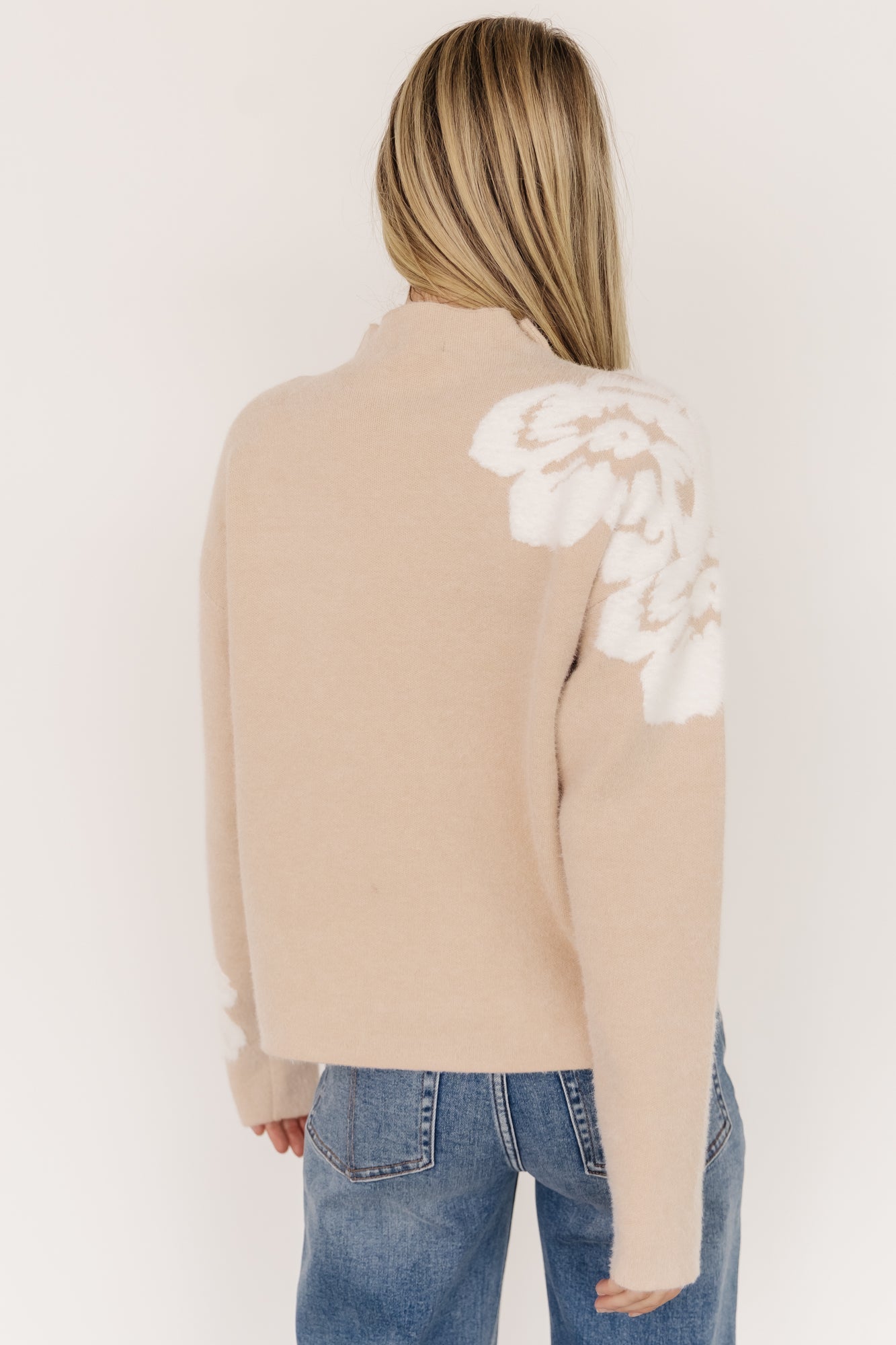Oda Floral Sweater | Baltic Born Natural + Off White