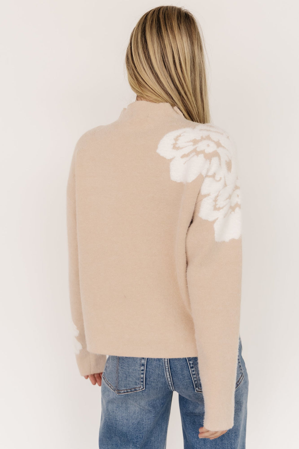 Oda Floral Sweater | Baltic Born Natural + Off White