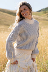 Vanessa Sweater | Baltic Born Natural + Blue Stripe