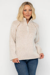 Arlington Half Zip Sweater | Baltic Born Beige Stripe
