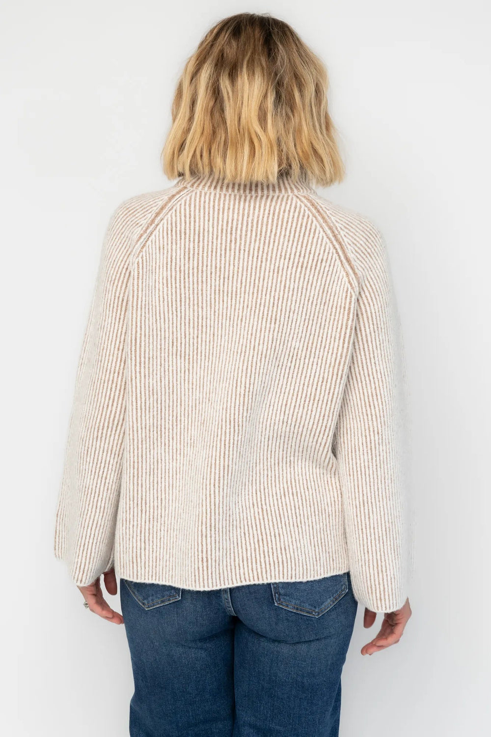Arlington Half Zip Sweater | Baltic Born Beige Stripe
