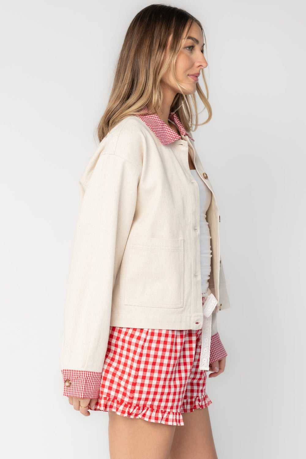 Scout Jacket | Baltic Born Ivory + Red Gingham