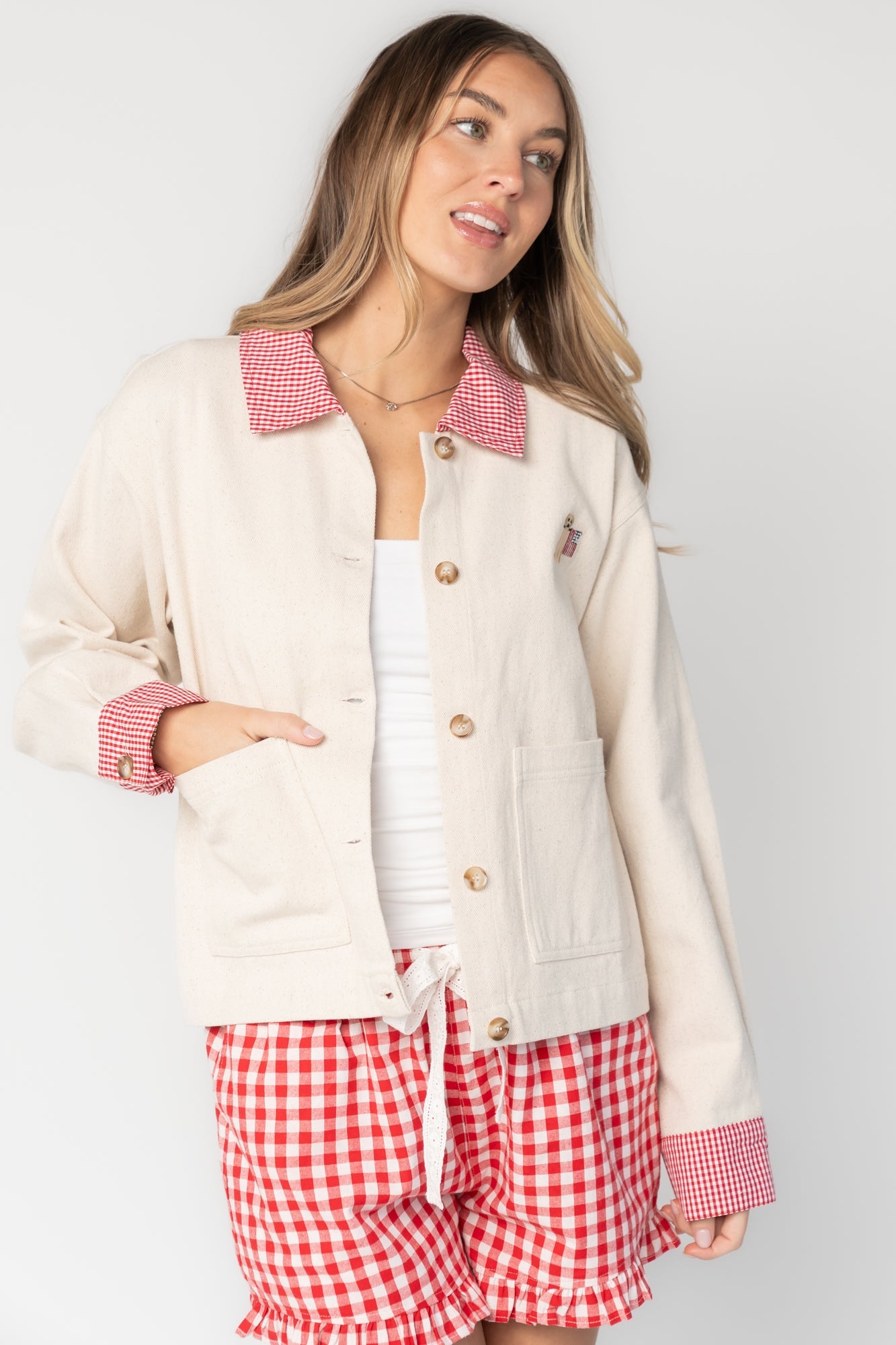 Scout Jacket | Baltic Born Ivory + Red Gingham