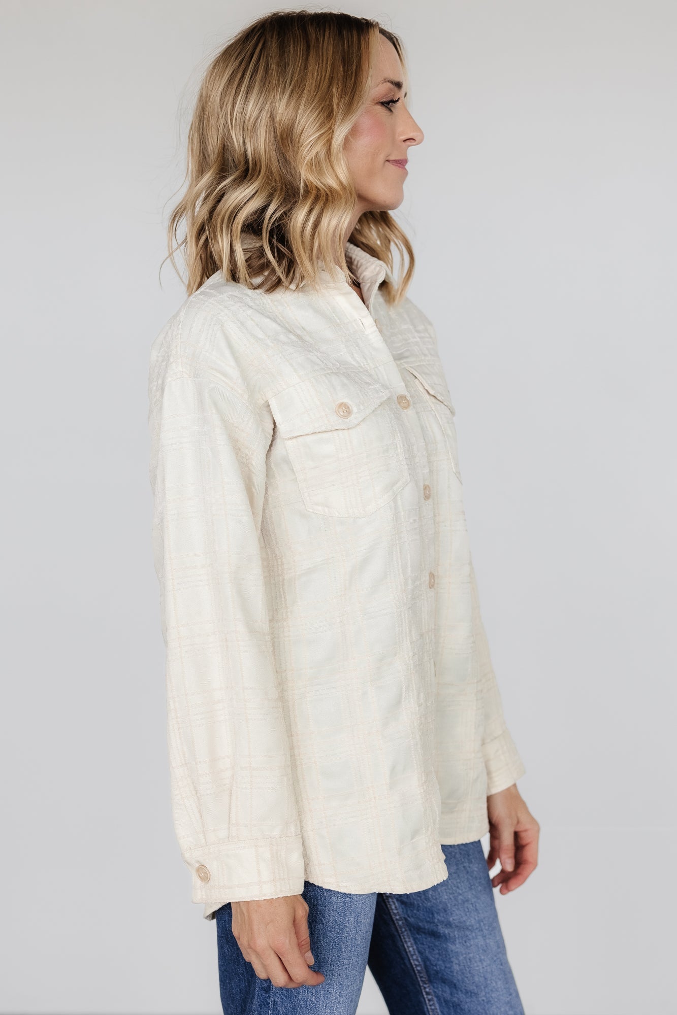Joanna Plaid Shacket | Baltic Born Cream + Natural