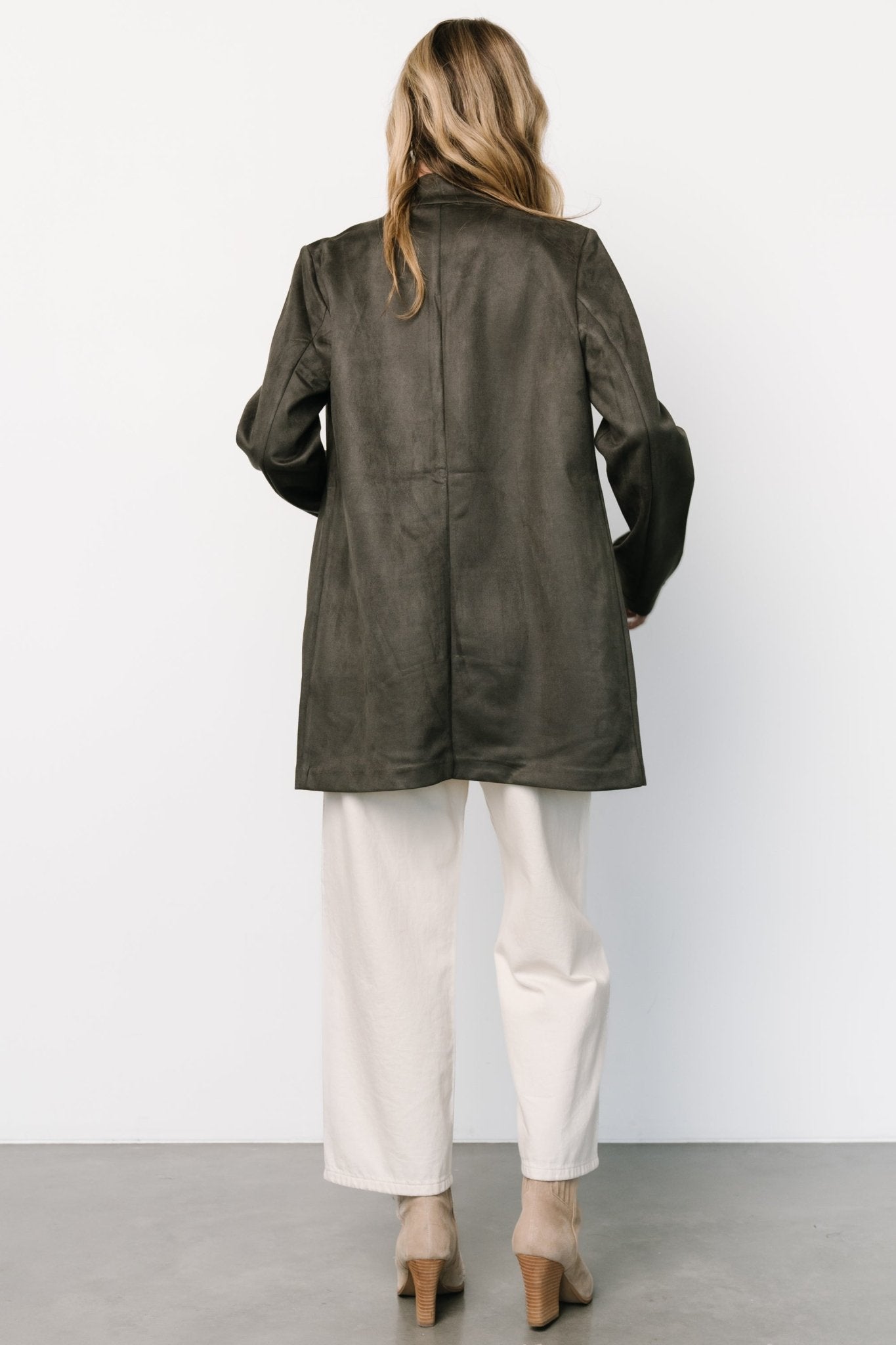 Queenie Faux Suede Jacket | Baltic Born Charcoal