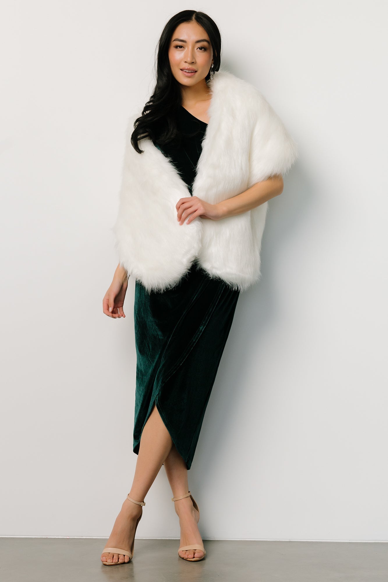 Jovie Faux Fur Shawl | Baltic Born Pearl