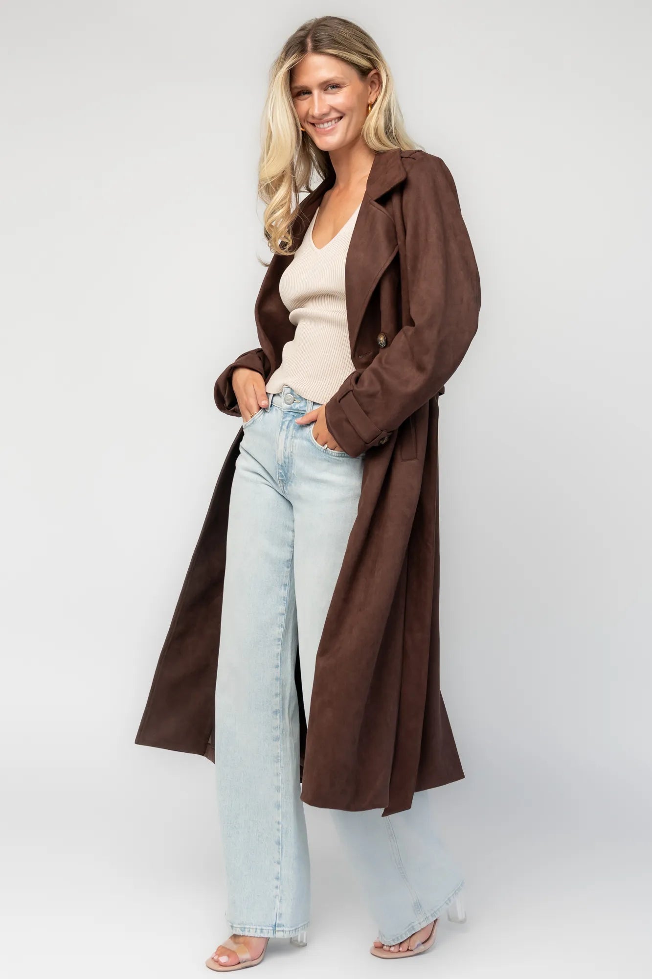 Carnegie Coat | Baltic Born Brown Suede