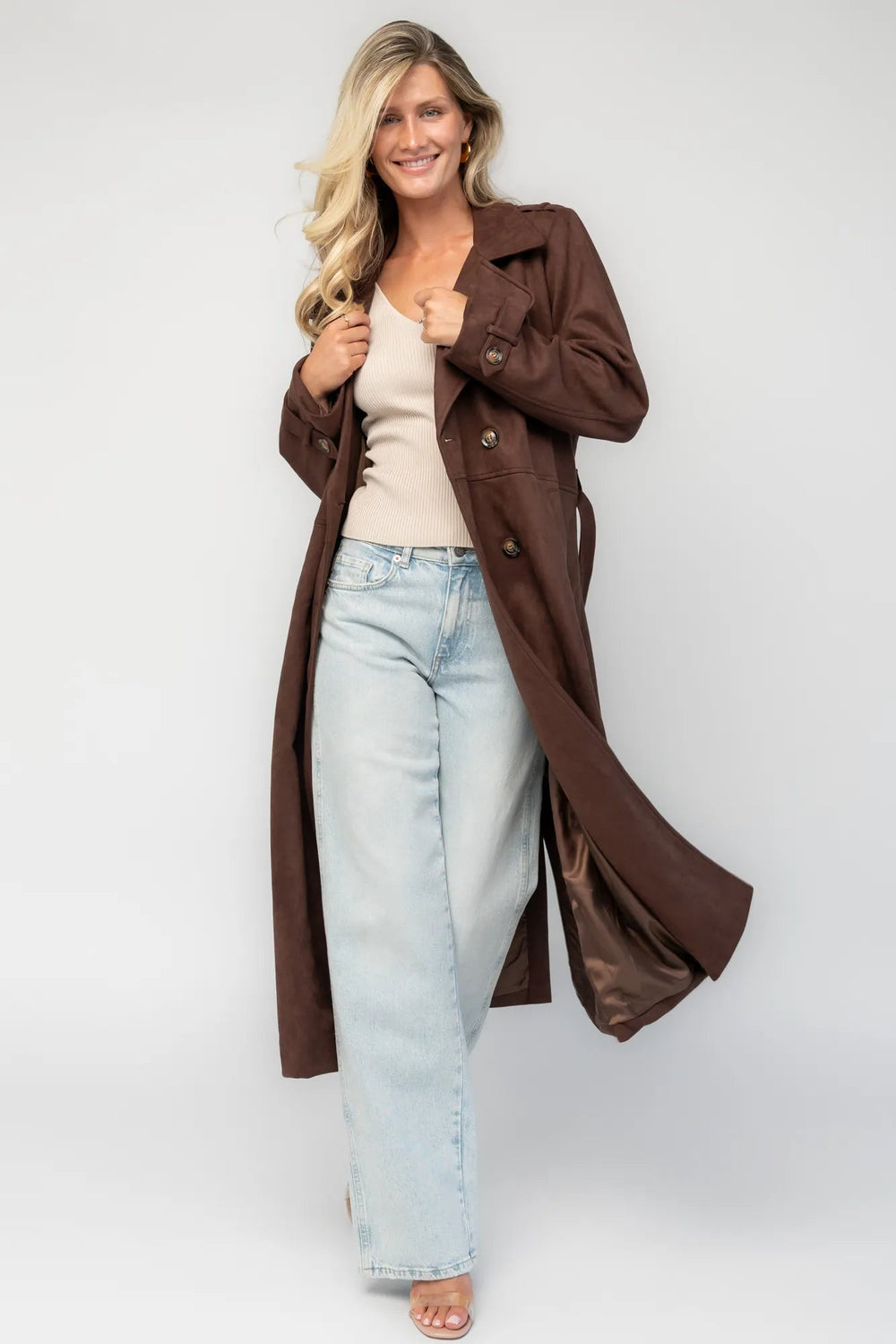 Carnegie Coat | Baltic Born Brown Suede