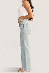 Ronda Mid Rise Ripped Jeans | Baltic Born Light Wash