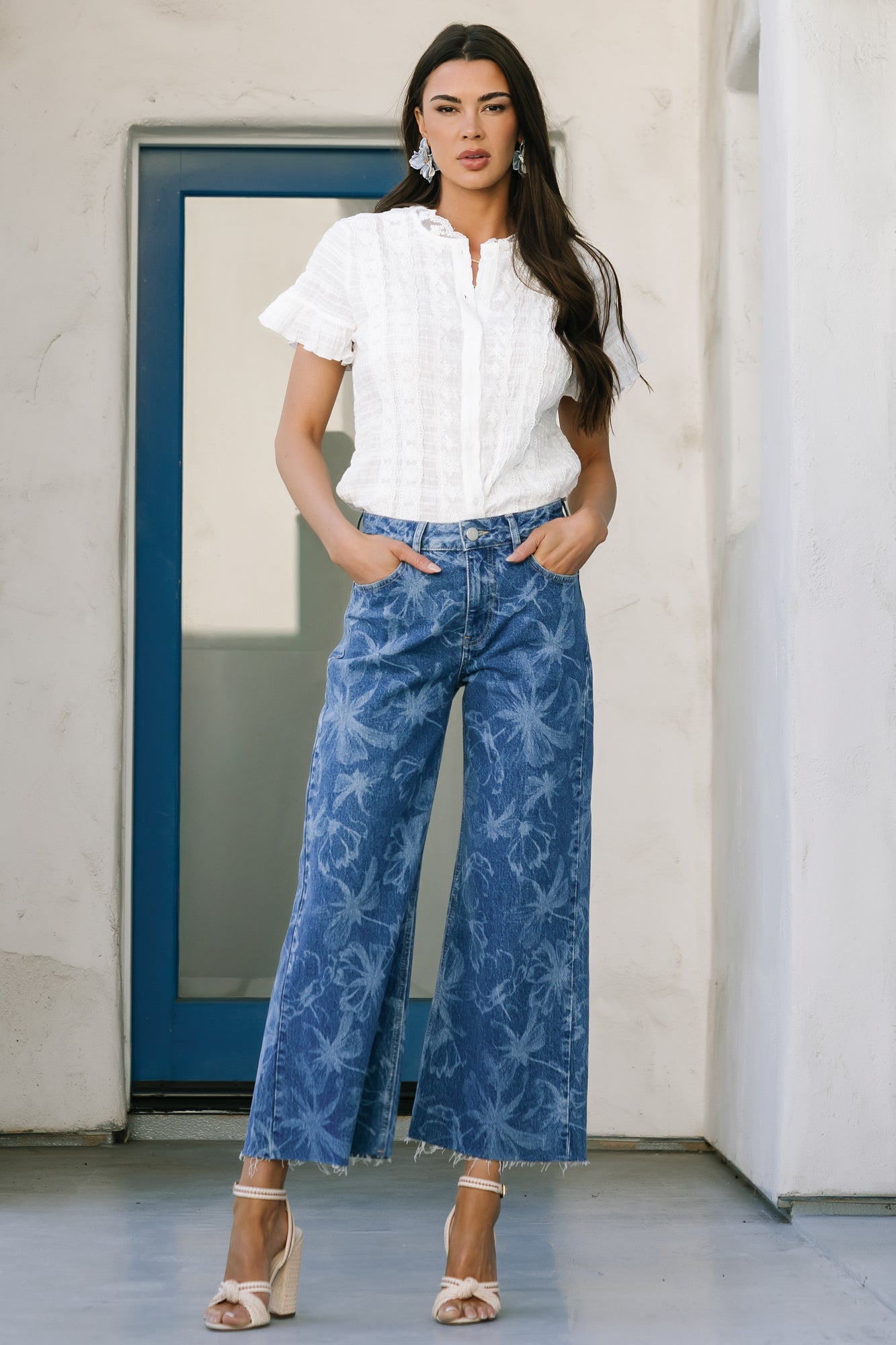 Cádiz Mid Rise Relaxed Jeans | Baltic Born Medium Floral Wash