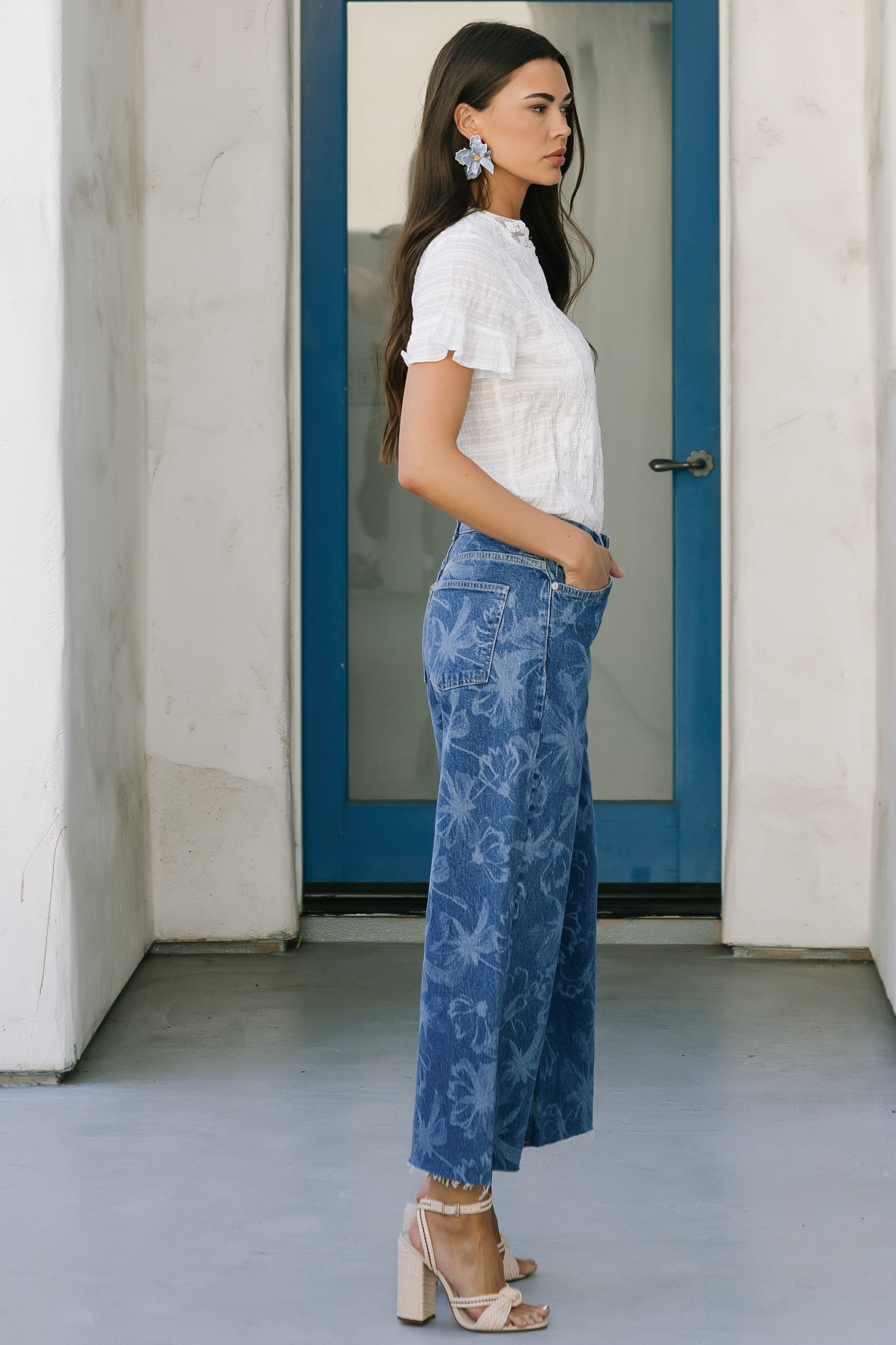 Cádiz Mid Rise Relaxed Jeans | Baltic Born Medium Floral Wash