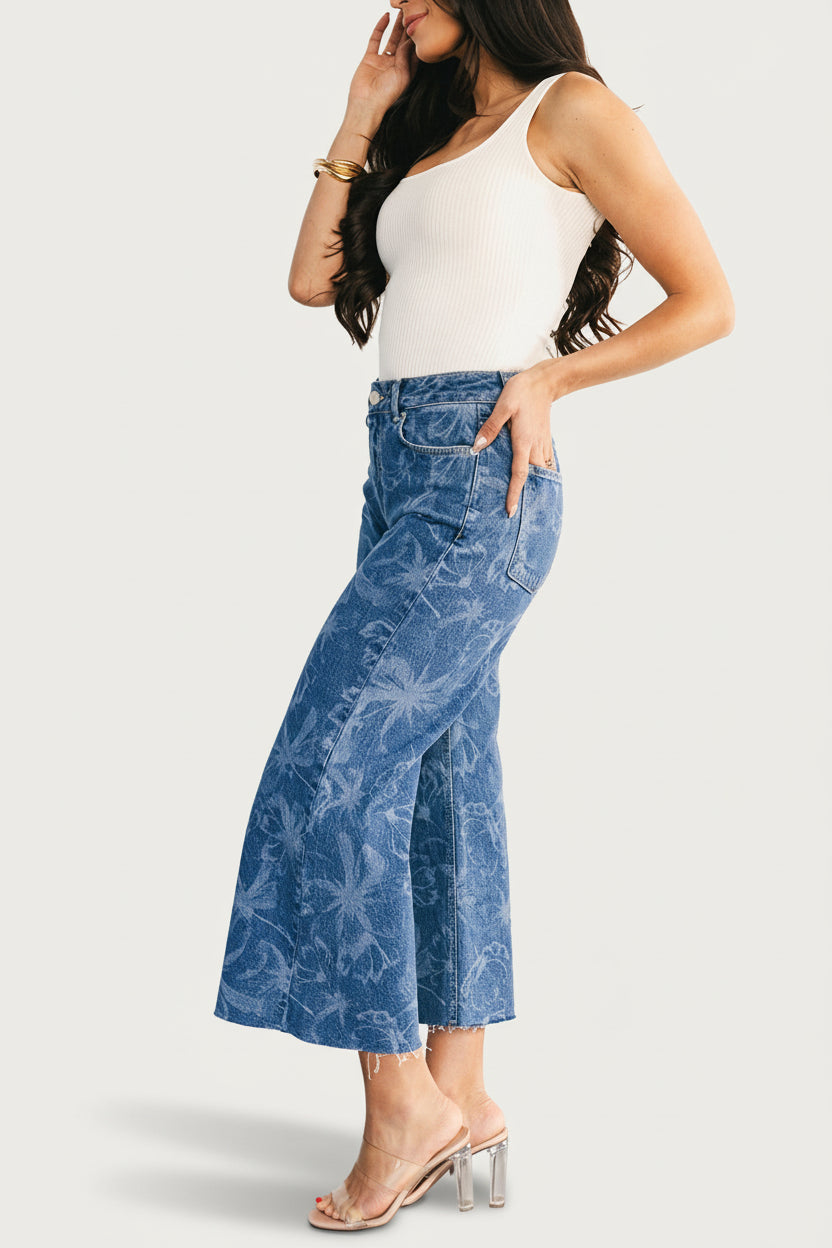 Cádiz Mid Rise Relaxed Jeans | Baltic Born Medium Floral Wash