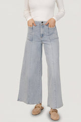 Emmi Mid Rise Wide Leg Jeans | Baltic Born Light Wash