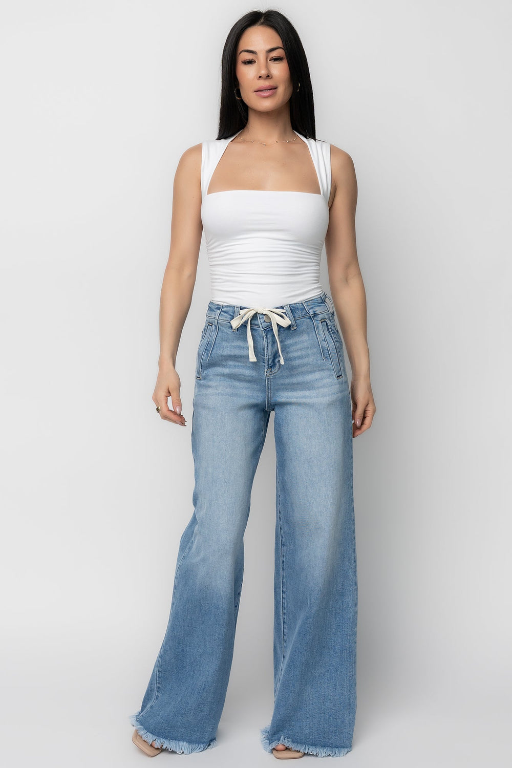 Jardin High Rise Wide Leg Jeans | Baltic Born Mid Wash
